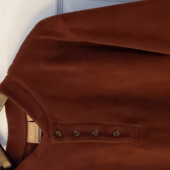 Medium Maroon Fleece Shirt, Long-sleeve - Picture 3 of 13